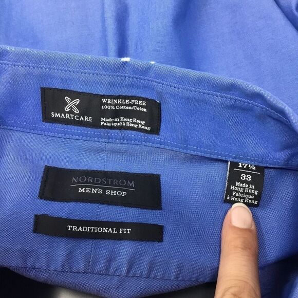 Lot of 2 Nordstrom Smartcare Dress Shirts C6 - Picture 4 of 6